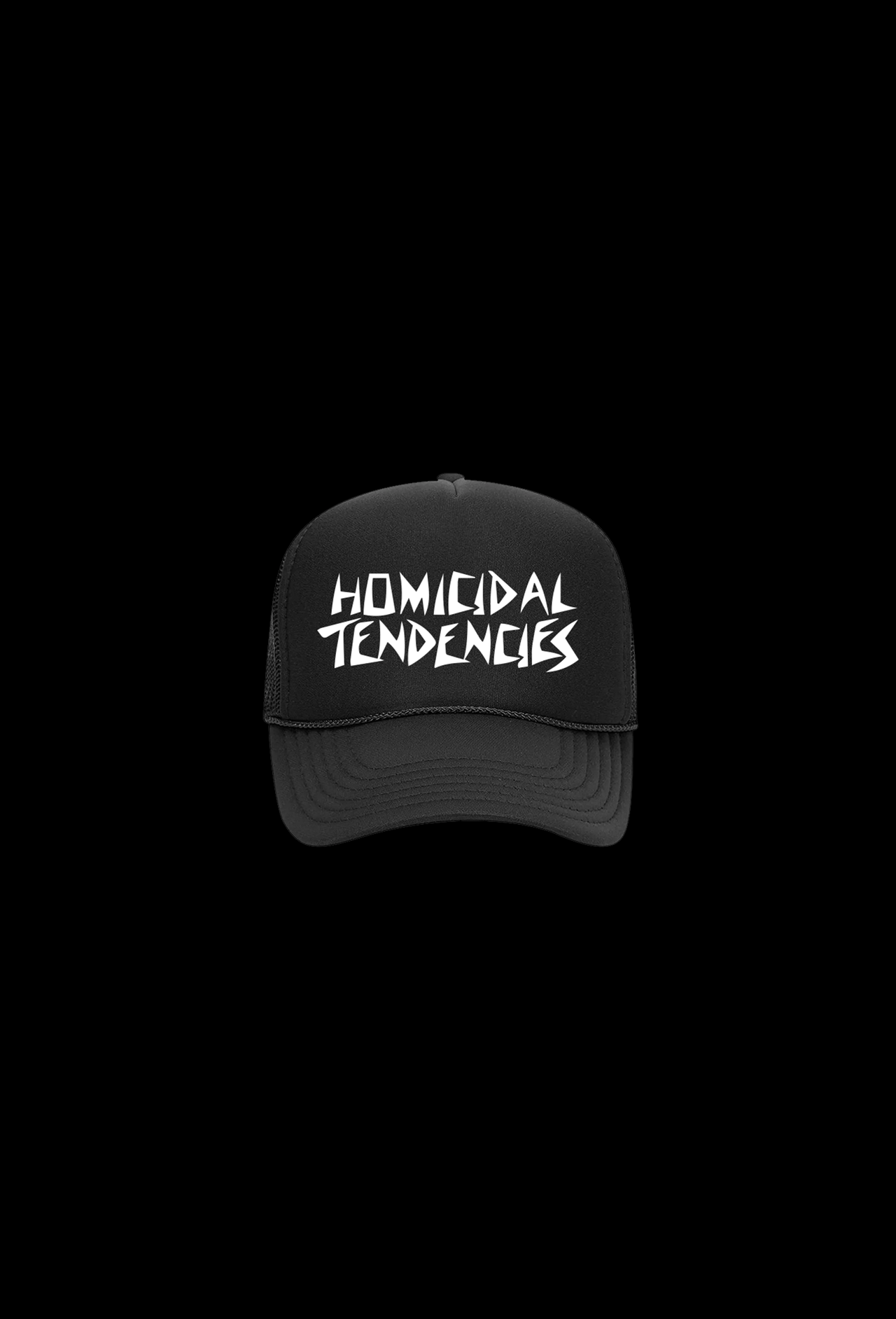 HOMICIDAL TENDENCIES BLACK TRUCKER HAT