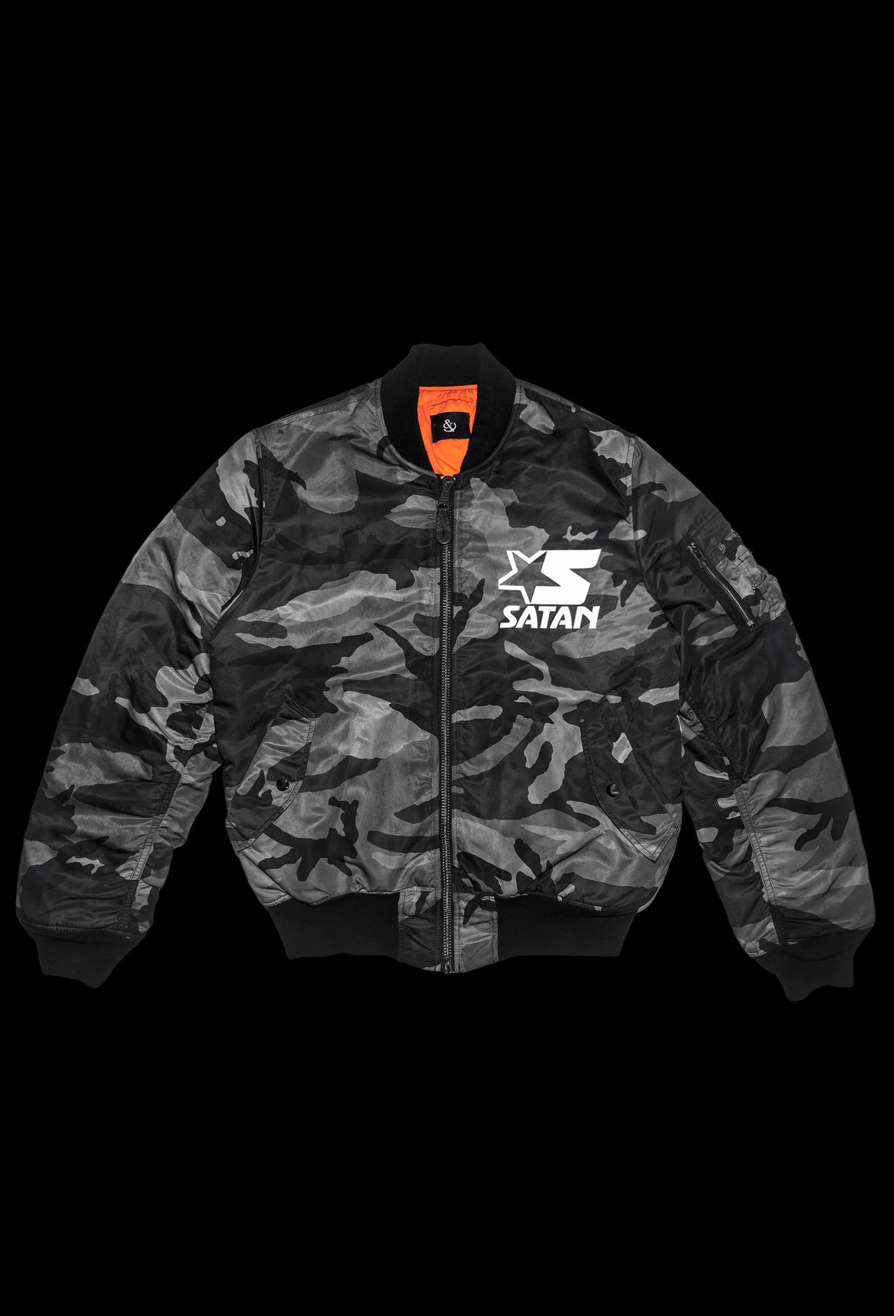 SATAN ALPHA INDUSTRIES CAMO MA-1 BOMBER / 1 OF 1 (L)