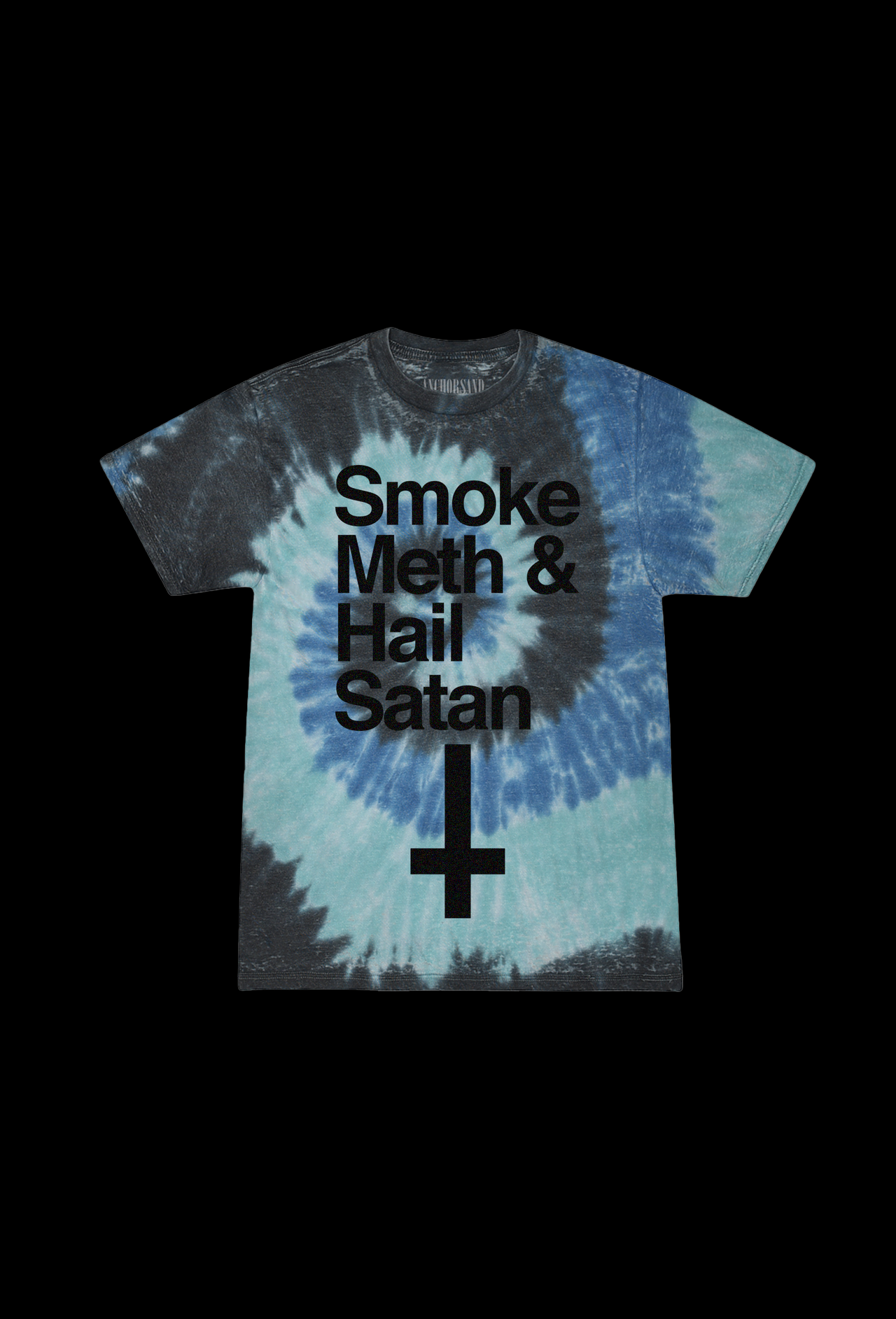 SMOKE METH & HAIL SATAN TIE DYE T-SHIRT